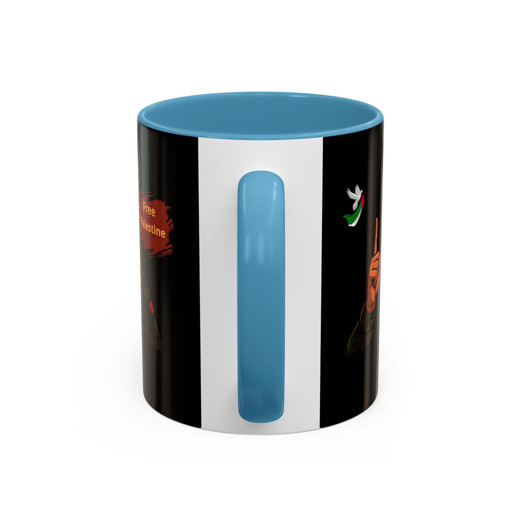 Free Palestine Illustration Mug | Accent Coffee Mug