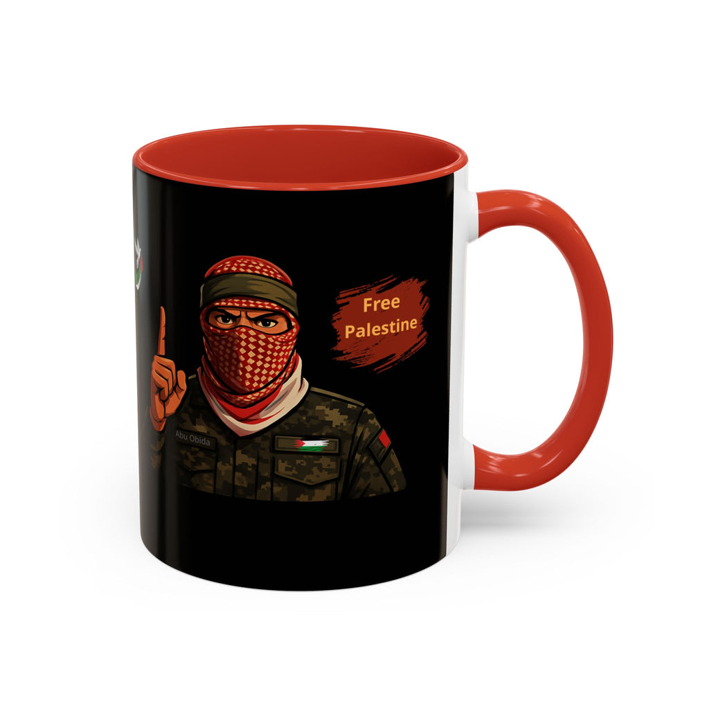 Free Palestine Illustration Mug | Accent Coffee Mug
