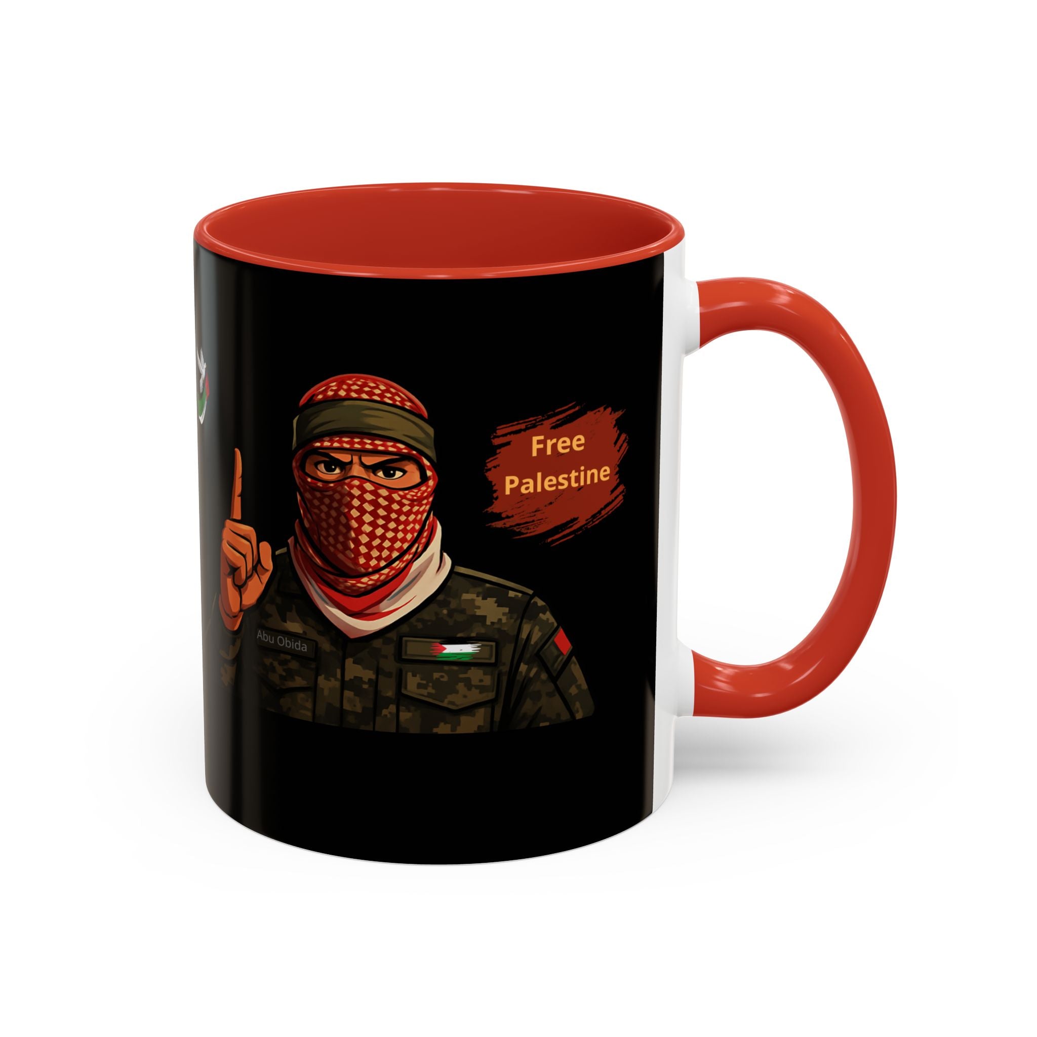 Free Palestine Illustration Mug | Accent Coffee Mug
