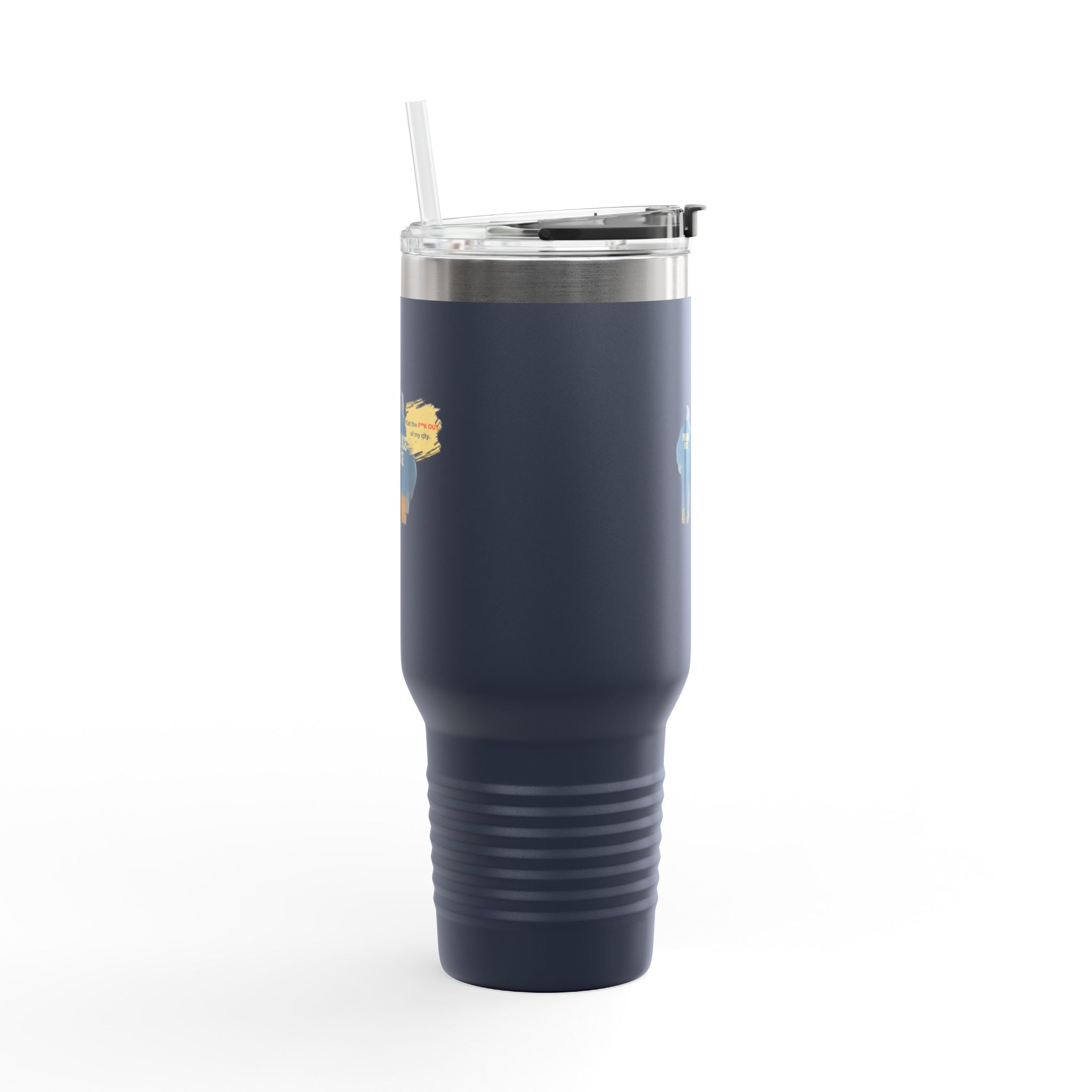 40oz Insulated Travel Mug – Police ICE Shield Graphic