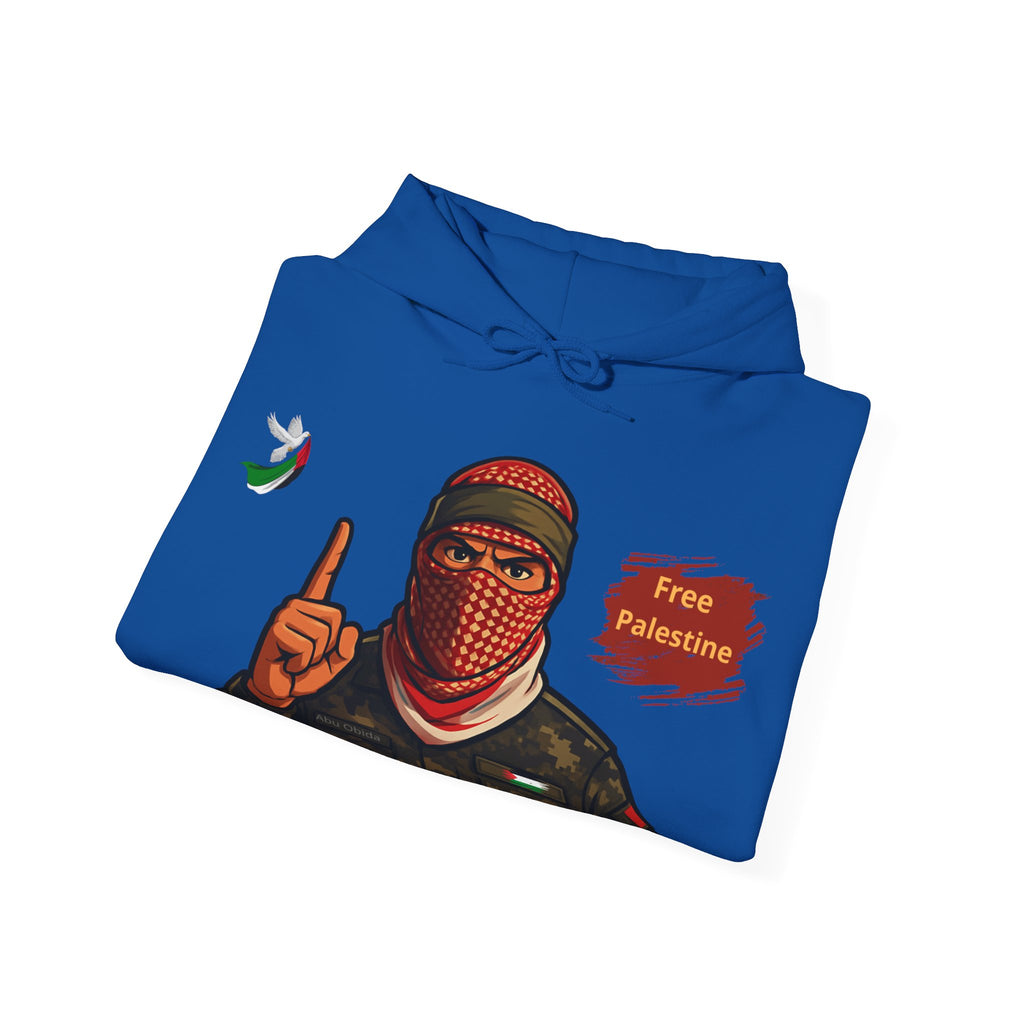Free Palestine Graphic Hoodie | Keffiyeh Masked Figure, Palestine Flag