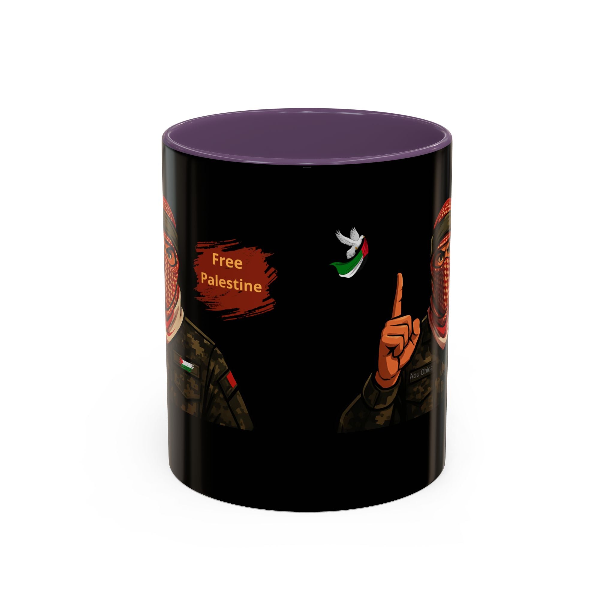 Free Palestine Illustration Mug | Accent Coffee Mug