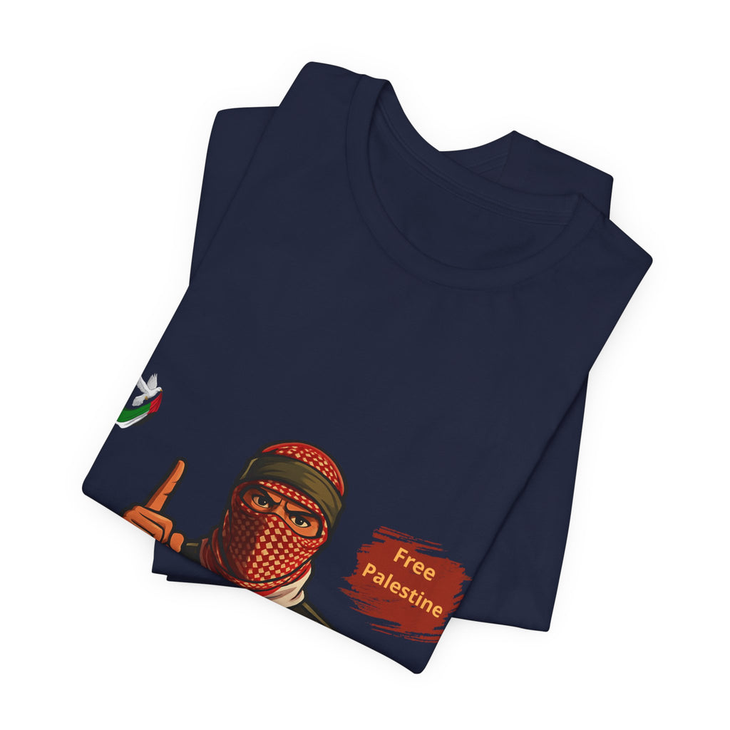 Free Palestine Illustration T-Shirt | Keffiyeh Soldier Graphic Tee