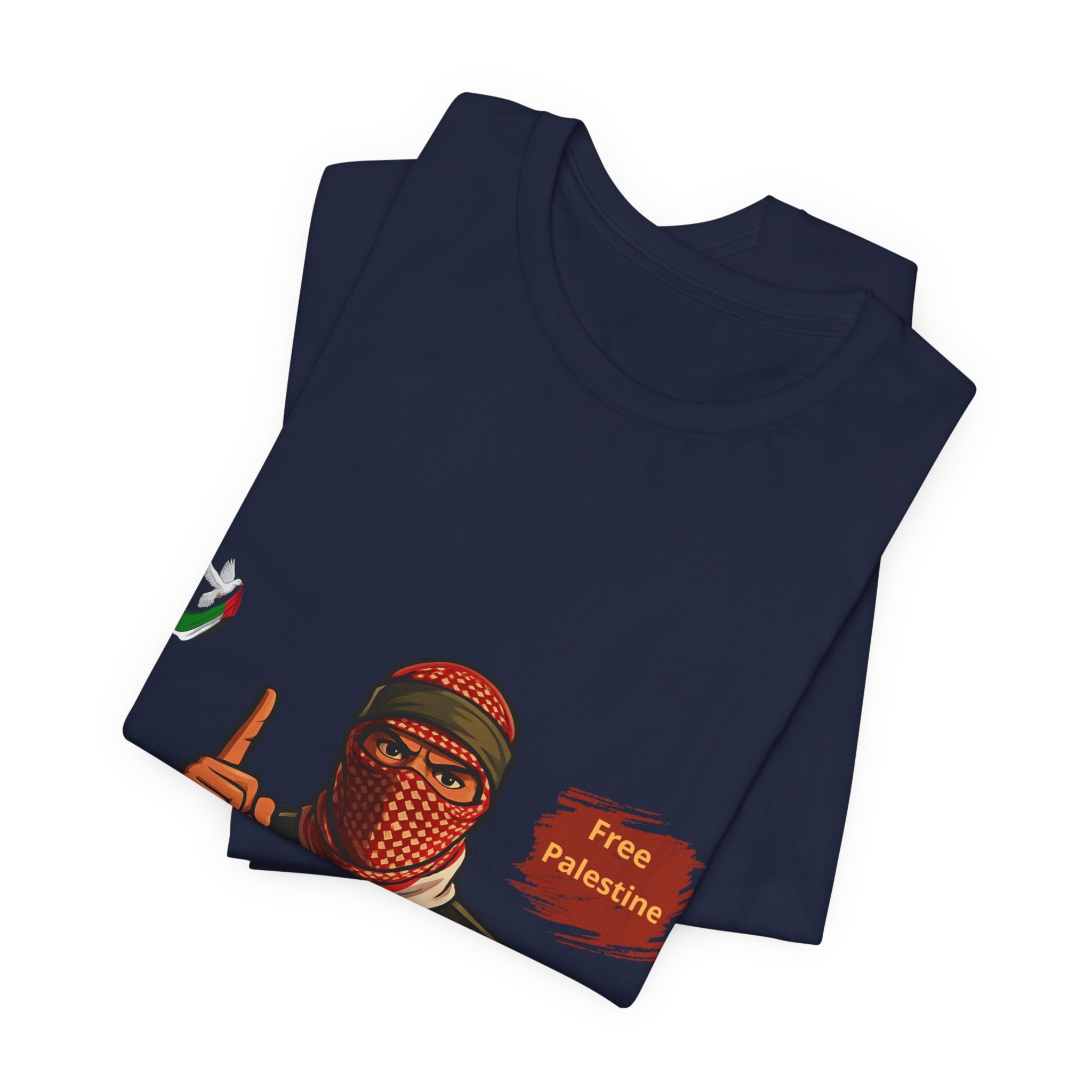 Free Palestine Illustration T-Shirt | Keffiyeh Soldier Graphic Tee