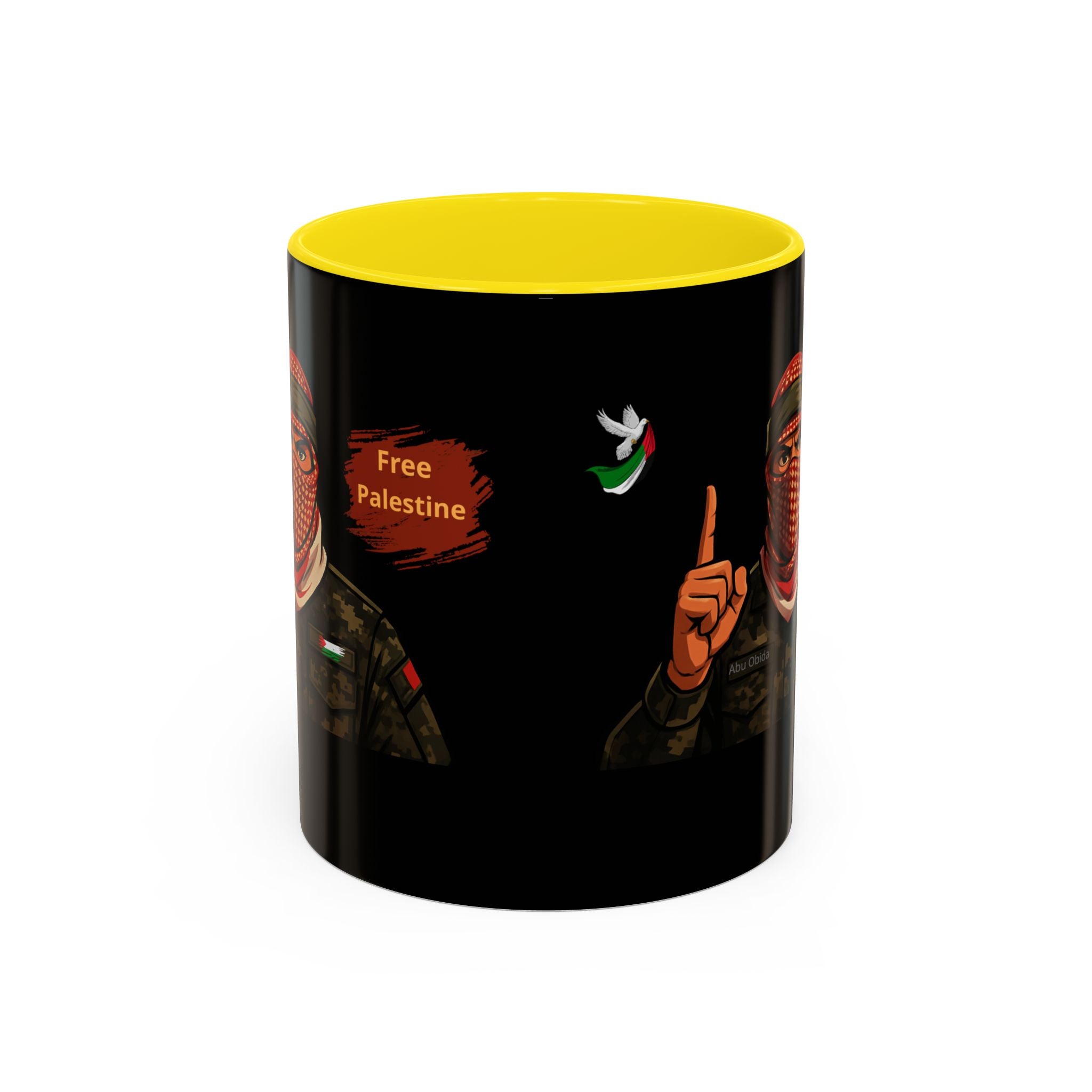 Free Palestine Illustration Mug | Accent Coffee Mug