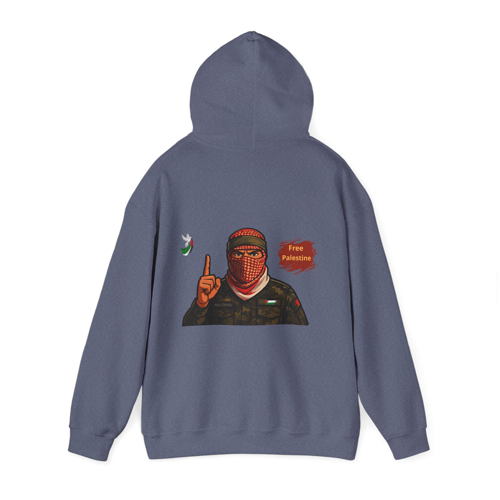 Free Palestine Graphic Hoodie | Keffiyeh Masked Figure, Palestine Flag