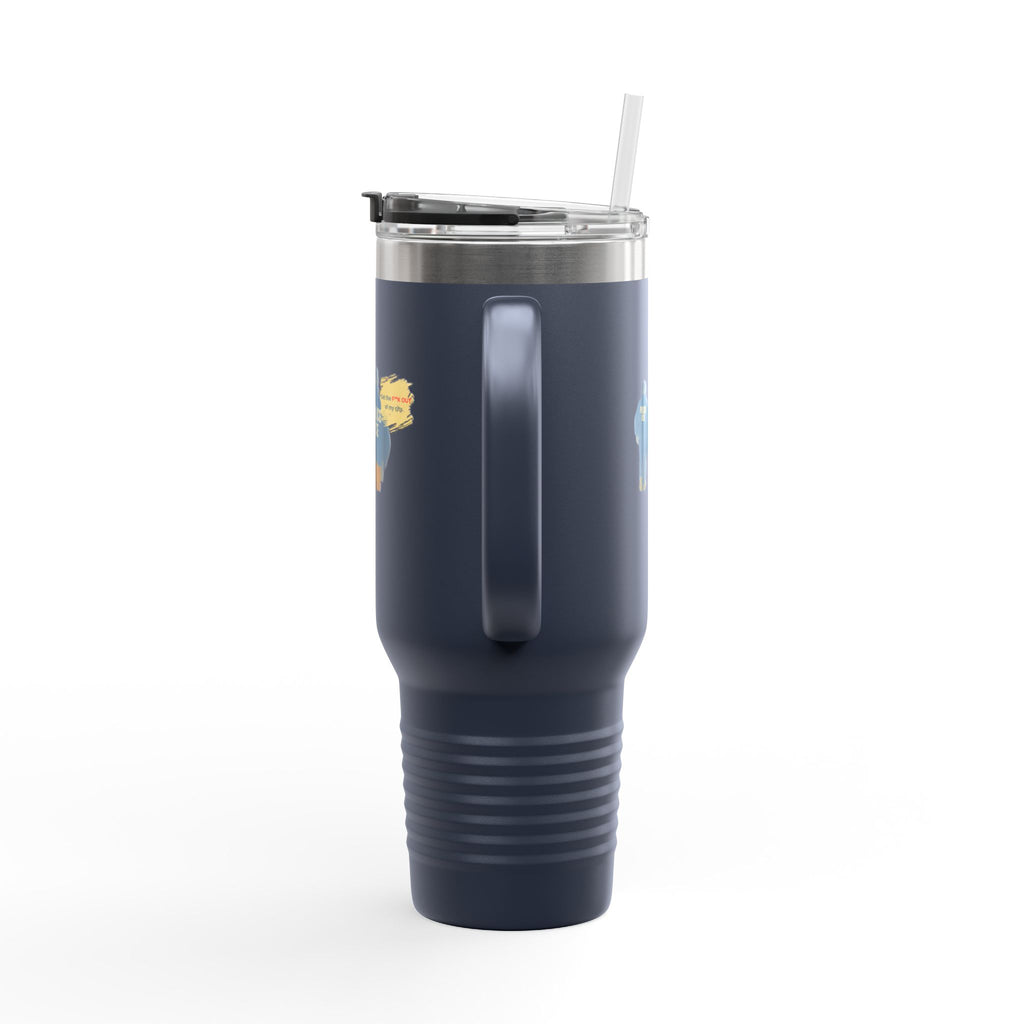 40oz Insulated Travel Mug – Police ICE Shield Graphic