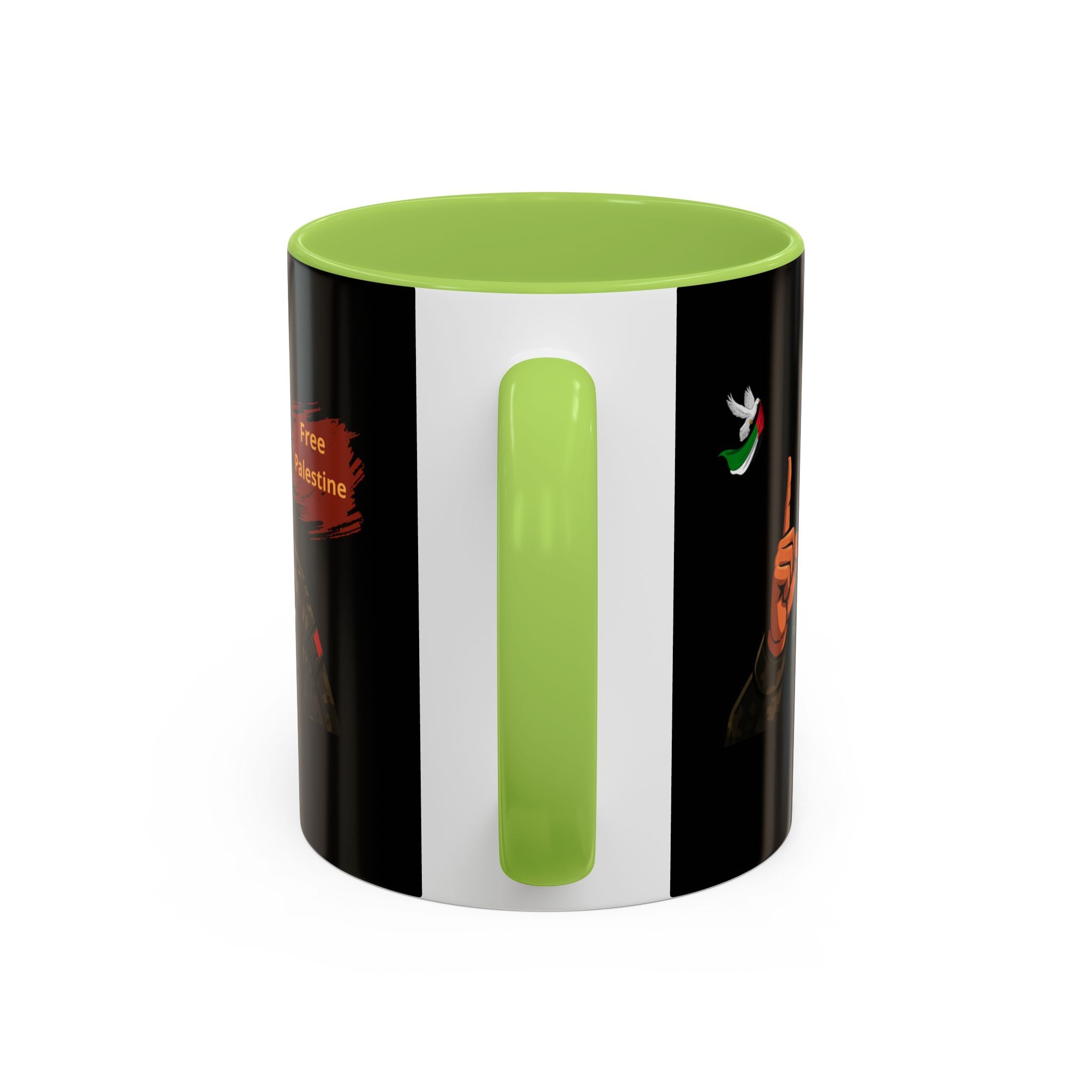 Free Palestine Illustration Mug | Accent Coffee Mug