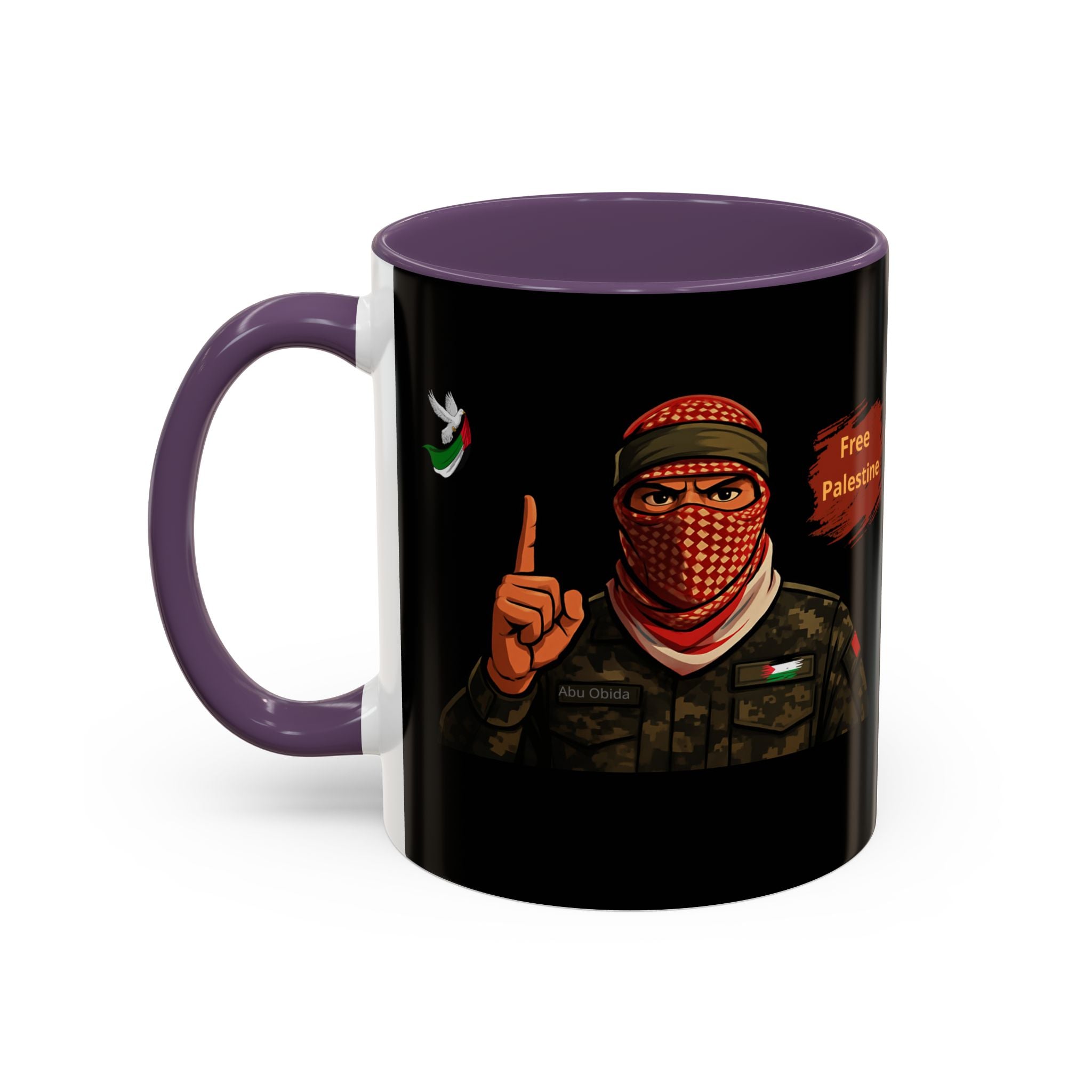 Free Palestine Illustration Mug | Accent Coffee Mug