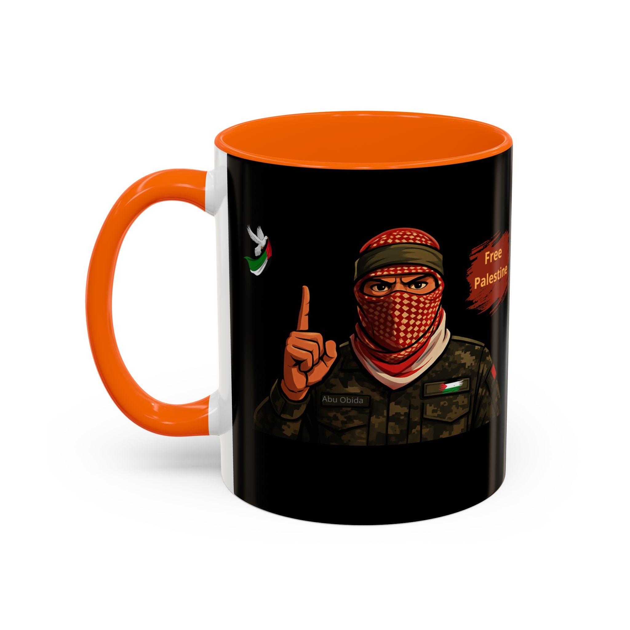 Free Palestine Illustration Mug | Accent Coffee Mug