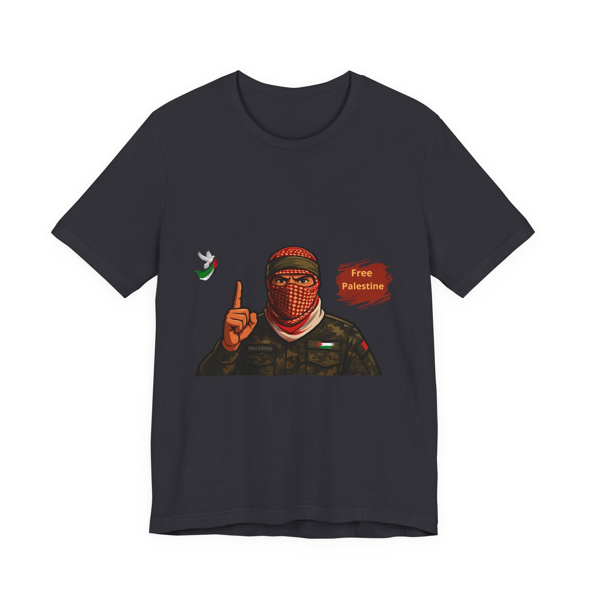 Free Palestine Illustration T-Shirt | Keffiyeh Soldier Graphic Tee
