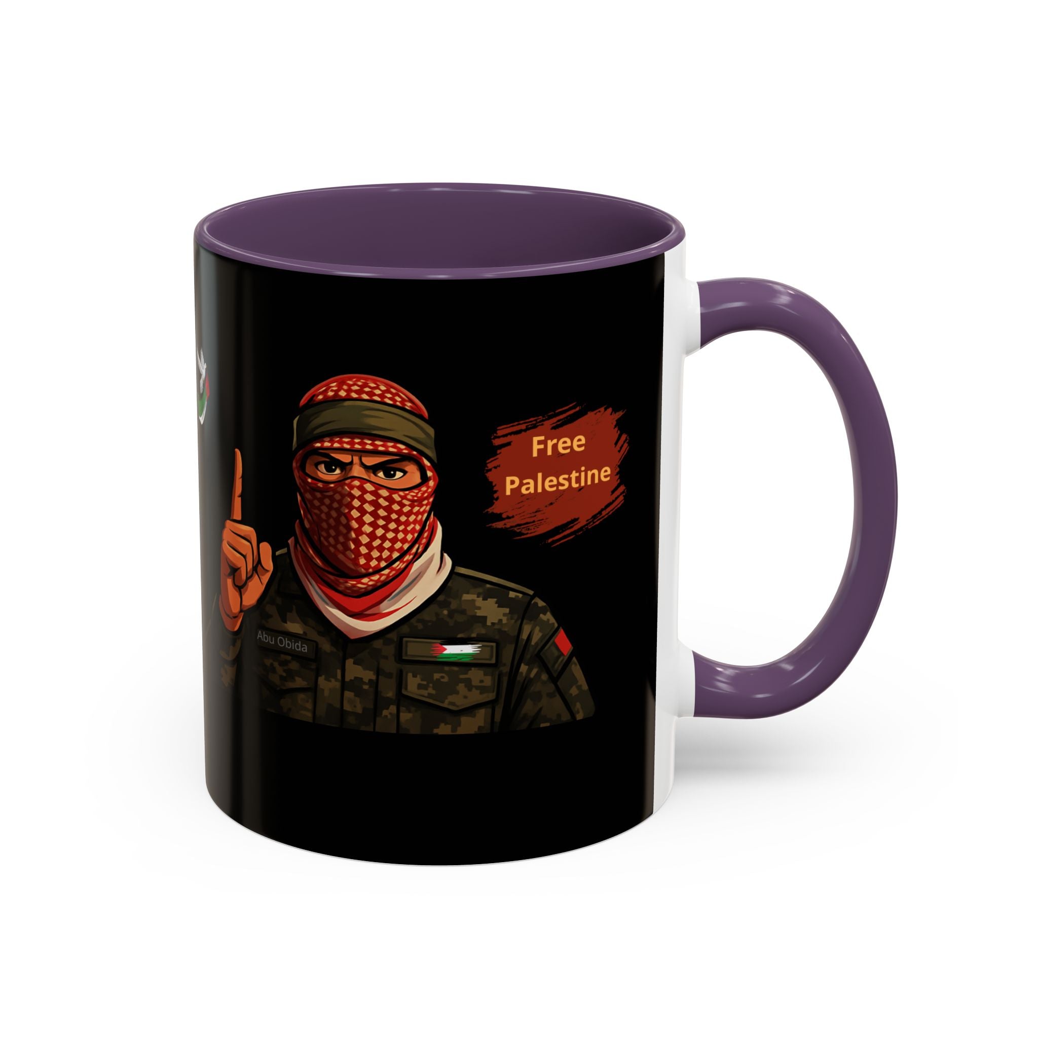 Free Palestine Illustration Mug | Accent Coffee Mug