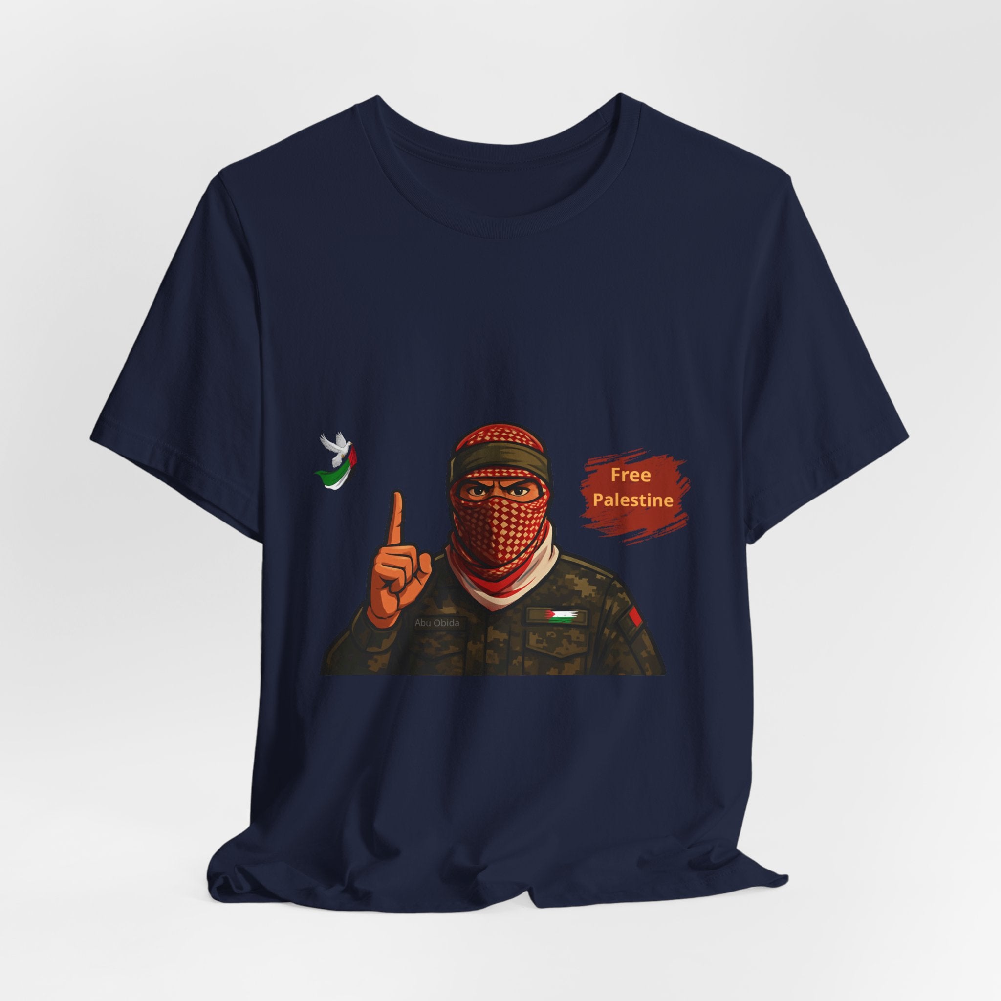 Free Palestine Illustration T-Shirt | Keffiyeh Soldier Graphic Tee