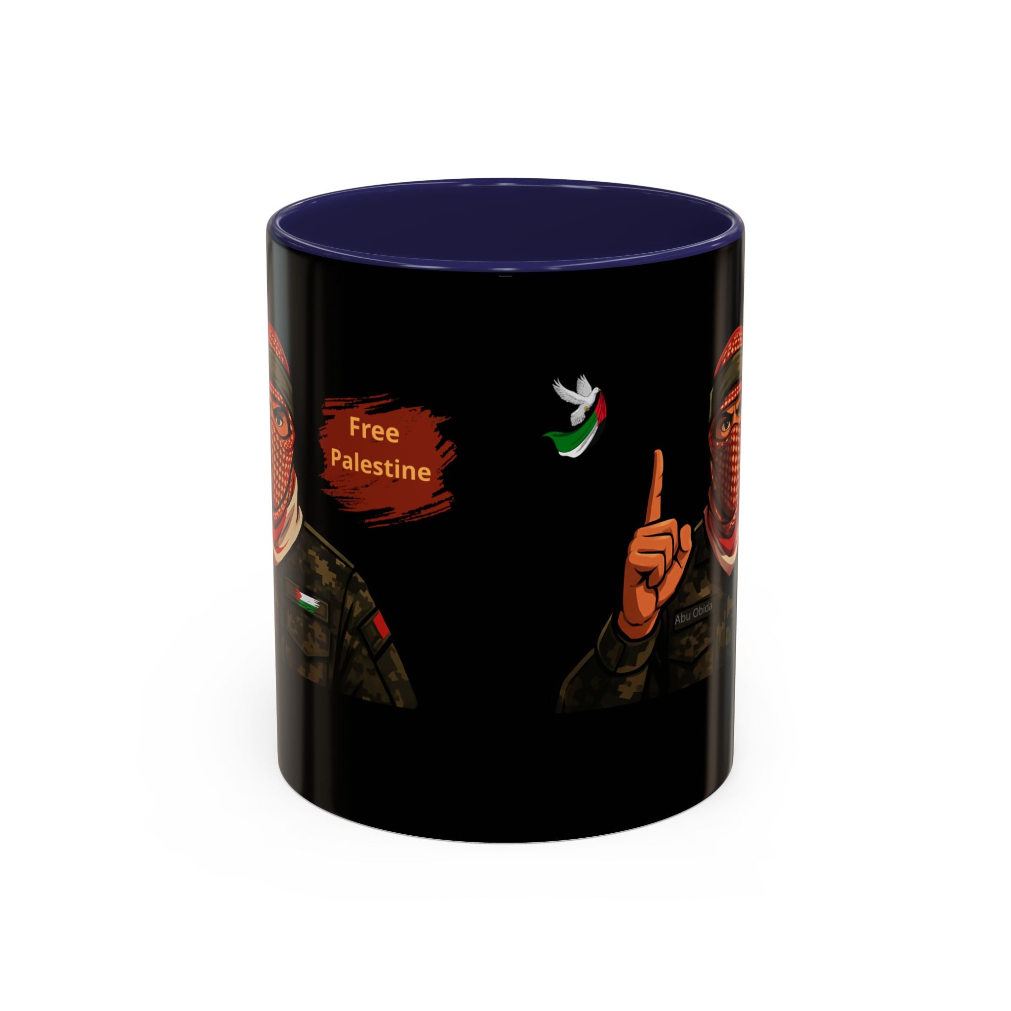 Free Palestine Illustration Mug | Accent Coffee Mug