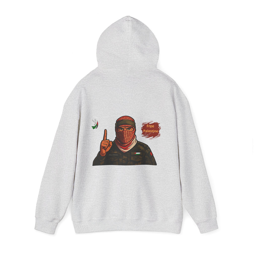 Free Palestine Graphic Hoodie | Keffiyeh Masked Figure, Palestine Flag