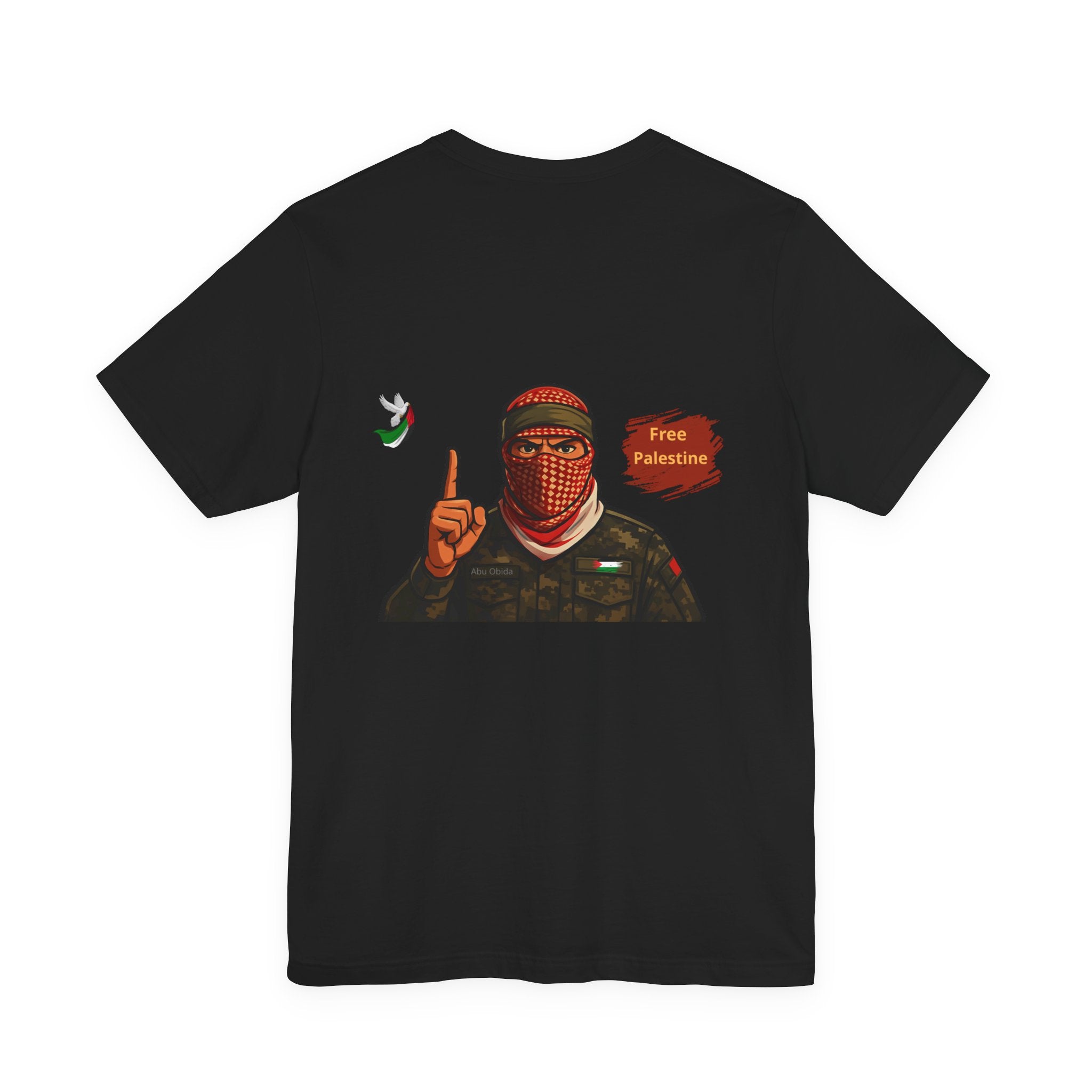 Free Palestine Illustration T-Shirt | Keffiyeh Soldier Graphic Tee