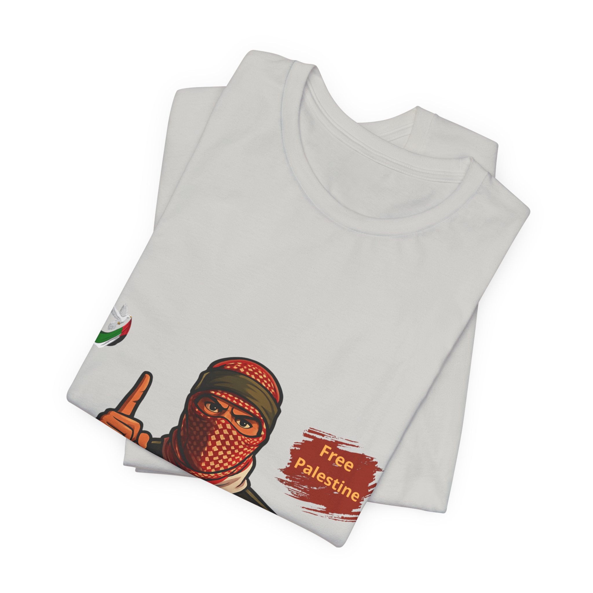 Free Palestine Illustration T-Shirt | Keffiyeh Soldier Graphic Tee