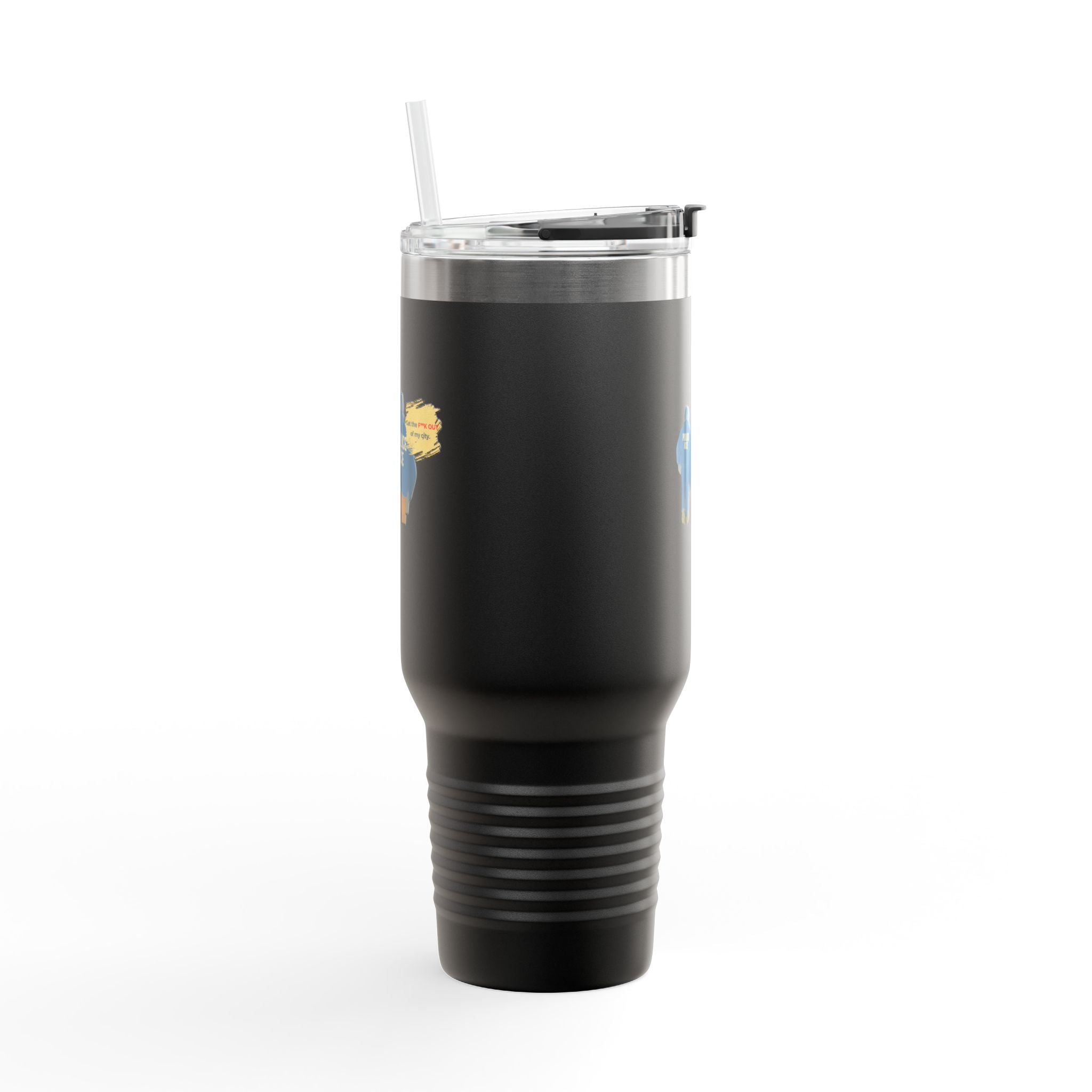 40oz Insulated Travel Mug – Police ICE Shield Graphic