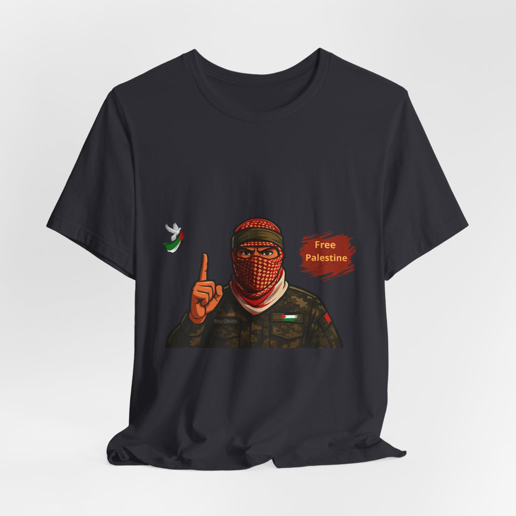 Free Palestine Illustration T-Shirt | Keffiyeh Soldier Graphic Tee