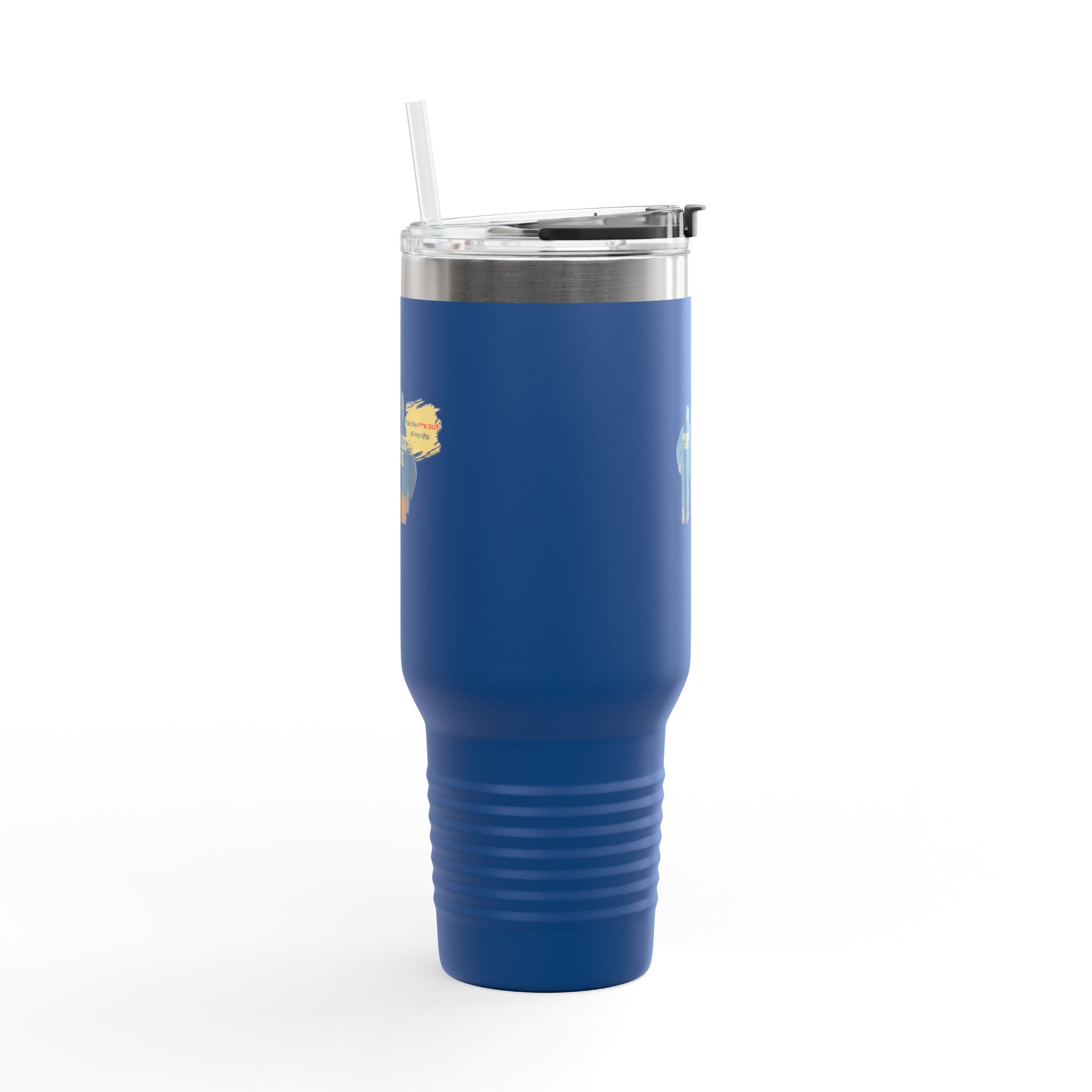 40oz Insulated Travel Mug – Police ICE Shield Graphic