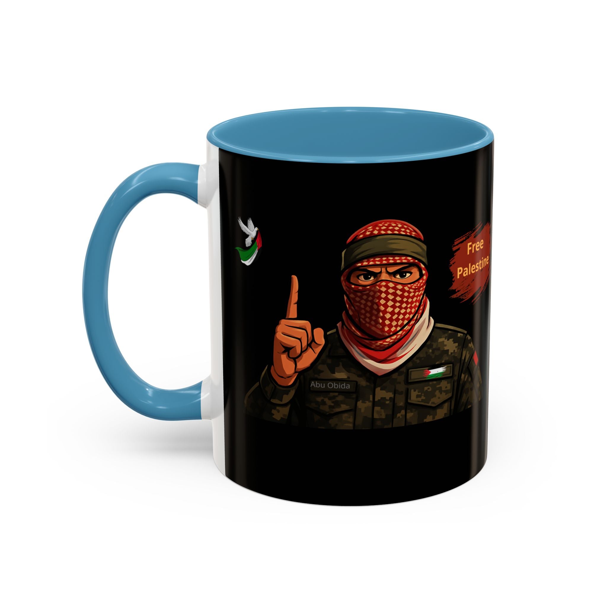 Free Palestine Illustration Mug | Accent Coffee Mug