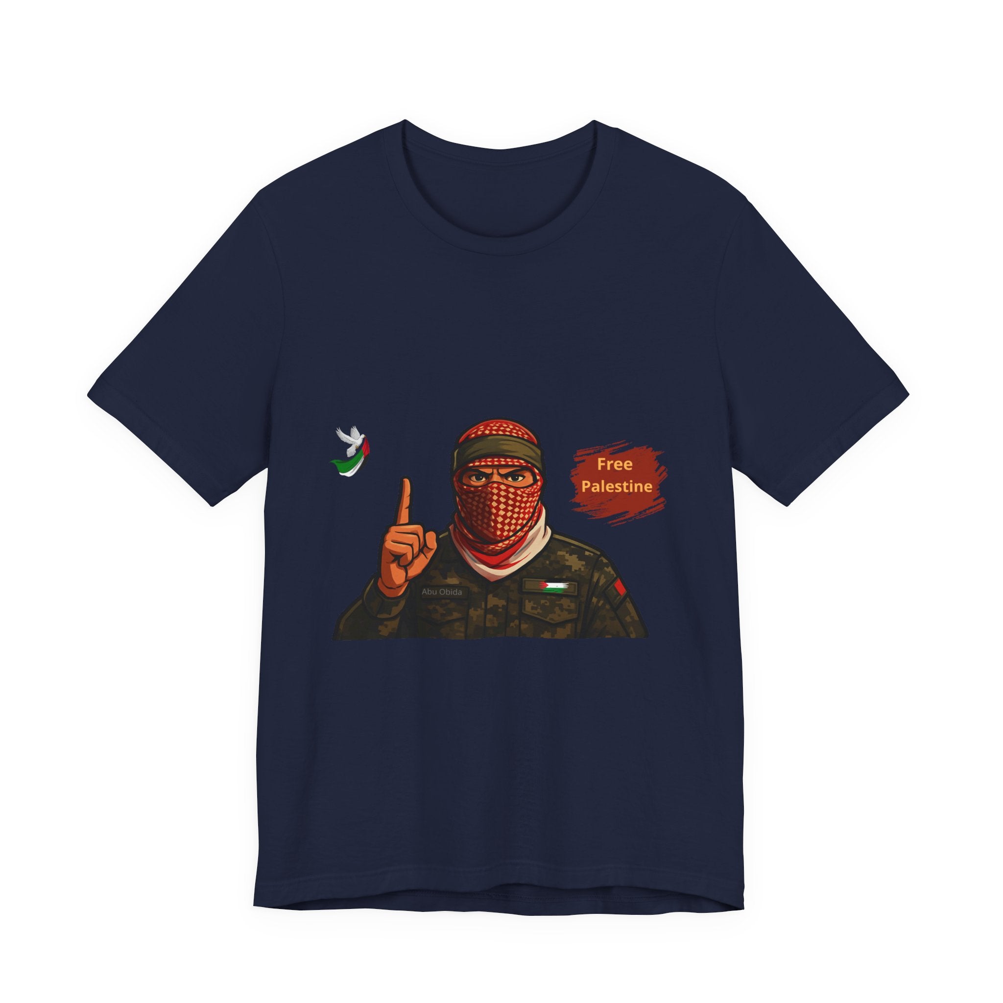 Free Palestine Illustration T-Shirt | Keffiyeh Soldier Graphic Tee
