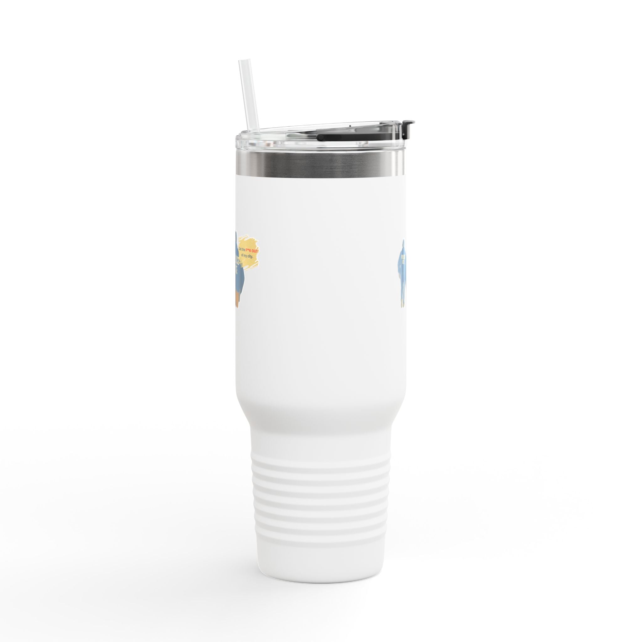 40oz Insulated Travel Mug – Police ICE Shield Graphic